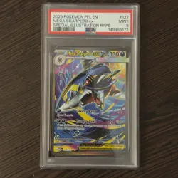Mega Sharpedo ex SIR | 127/094 Phantasmal Flames 2025 Pokemon TCG | PSA 9 MINT - Image 1