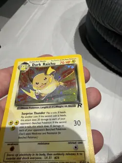Pokemon Dark Raichu Holo Card Team Rocket Series 83/82 - Image 3