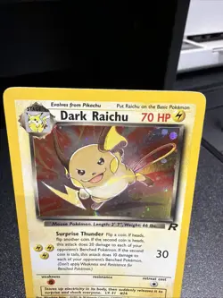 Pokemon Dark Raichu Holo Card Team Rocket Series 83/82 - Image 5