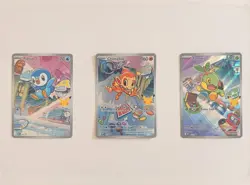 Pokemon TCG First Partner Illustration Collection Series 1 Gen 4 Starters set - Image 1