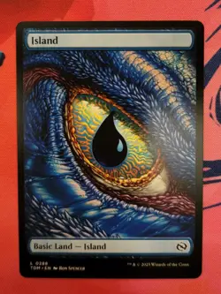 Magic the Gathering Island Full Art Dragon Eye Land Tarkir Dragonstorm NM - Image 1