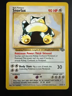 Pokemon TCG Snorlax 27/64 Jungle Regular NM/ Mint 1999 - Image 1