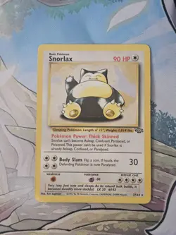 Pokemon TCG Snorlax 27/64 Jungle Regular Rare Unlimited Non Holo 1999 - Image 2