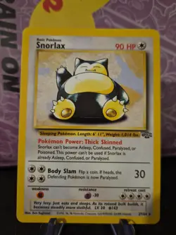 Pokemon TCG Snorlax Jungle Card 27/64 Unlimited Rare Non-Holo - Image 1