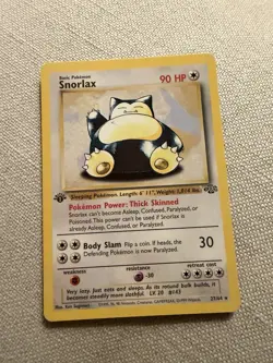 Pokemon TCG Snorlax 27/64 1st Edition Jungle Set Rare Non-Holo WOTC 1999 LP - Image 1