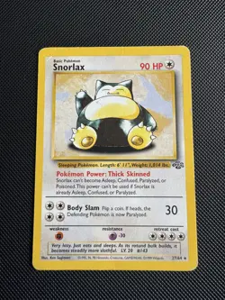 Pokemon WOTC TCG Snorlax 27/64 Jungle Non Holo Rare 1999 MP - Image 1