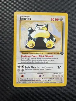 Pokemon WOTC TCG Snorlax 27/64 Jungle Non Holo Rare 1999 MP - Image 1
