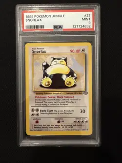 Pokemon TCG Snorlax 27/64 Jungle Unlimited Non-Holo Rare 1999 PSA 9 MINT - Image 1
