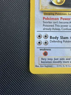 Pokemon WOTC TCG Snorlax 27/64 Jungle Non Holo Rare 1999 LP - Image 5