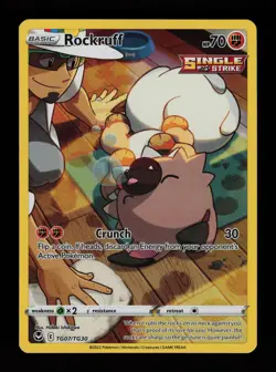 Rockruff TG07/TG30 Holo Silver Tempest Trainer Gallery Pokemon Cards - Image 1