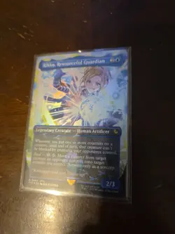 MTG English Rikku, Resourceful Guardian (Borderless) (Chocobo Track Foil) NM - Image 1
