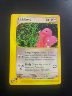 Pokemon Lickitung 90/147 Aquapolis Non Holo Vintage Pokemon Card NM - Image 1