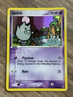 Spoink 62/100 Crystal Guardians Pokemon Card 2006 Near Mint Trading Card - Image 1