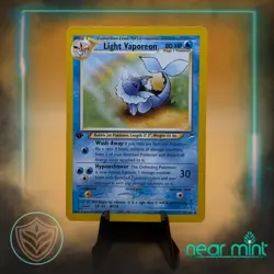 LIGHT VAPOREON 52/105 Neo Destiny 1st EDITION Pokemon TCG card NM+ CLEAN! - Image 1