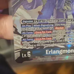 Bandai Digimon Card Game Erlangmon EX12-034 SP Mega 12000 Foil Alt Art ENG - Image 5