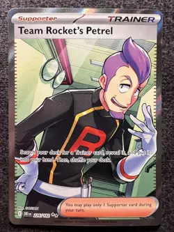 Team Rocket's Petrel 226/182 Ultra Rare Pokemon Card NM - Image 1