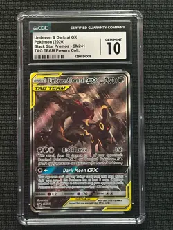 Umbreon & Darkrai GX SM241 Tag Team Promo CGC 10 Pokemon Card - Image 1
