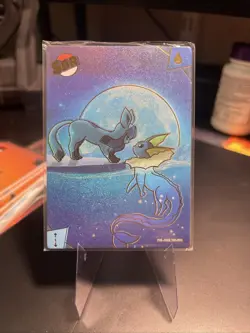 NON TCG Chinese Pokemon Elf Eif Origin Collection 3.0 SBR Glaceon And Vaporeon - Image 2