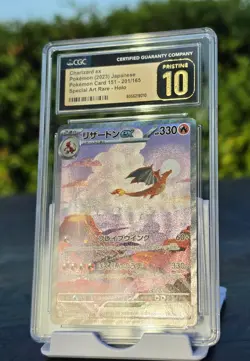 Charizard ex 201/165 Sv2a: Pokemon Card 151 Holo (Japanese) CGC PRISTINE 10 - Image 1