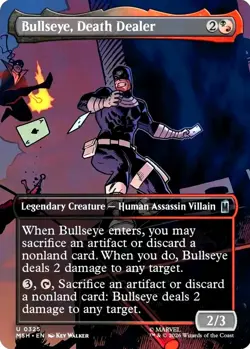 X 1 Bullseye, Death Dealer (Borderless) 325 Marvel Super Heroes MTG Magic - Image 1