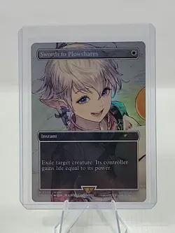 Swords to Plowshares Borderless Foil Promo Final Fantasy Magic Fest NM MTG - Image 1