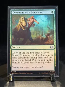 MTG Commune with Dinosaurs Commander: Marvel Super Heroes Foil 0814 - Image 1