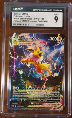 Pokemon Jolteon VMAX CGC 9 SWSH Promo Holo Eng SWSH184 2021 300HP - Image 1