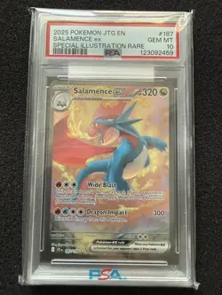 Pokemon PSA 10 Salamence ex #187/159 SIR S&V Journey Together 2025 - Image 1