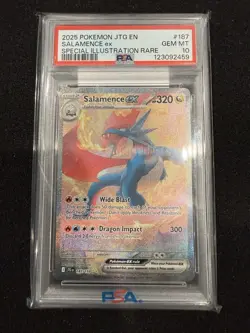 Pokemon PSA 10 Salamence ex #187/159 SIR S&V Journey Together 2025 - Image 2