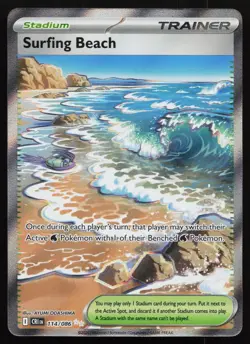 Surfing Beach 114/086 Chaos Rising POKEMON NM 2026 - Image 1