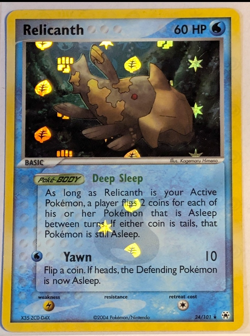 2004 Pokemon Relicanth 24/101 Reverse Holo EX Hidden Legends Rare - Image 1