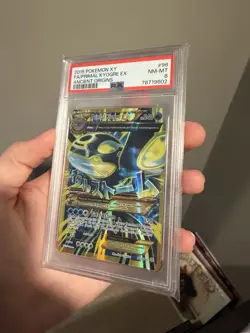 Pokemon 2015 XY Ancient Origins Primal Kyogre EX 96/98 Full Art Holo PSA 8 - Image 3