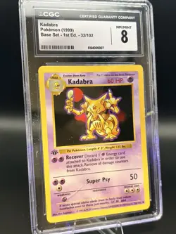 1999 POKEMON BASE SET 1ST EDITION #32 KADABRA CGC 8 - Image 1