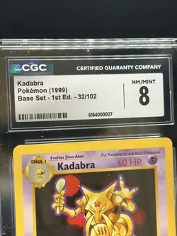 1999 POKEMON BASE SET 1ST EDITION #32 KADABRA CGC 8 - Image 4