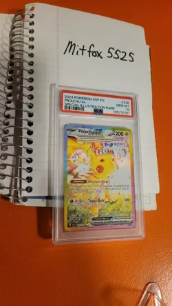 Pokemon TCG Surging Sparks Pikachu EX Special Illustration Rare #238 PSA 10 - Image 3
