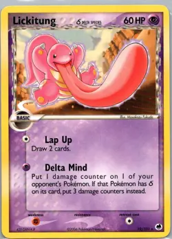Pokemon TCG Lickitung δ 19/101 Dragon Frontiers NM - Image 1
