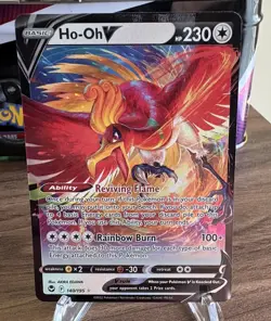 Pokemon TCG Ho-Oh V Ultra Rare SWSH Silver Tempest 140/195 - Image 1