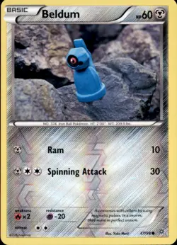 Beldum 47/98 Common Ancient Origins Pokemon Reverse Holo NM/LP - Image 1