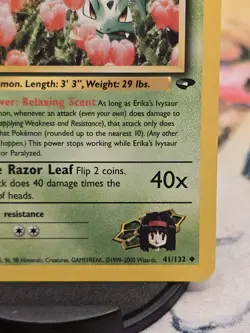 Erika's Ivysaur 41/132 Gym Challenge Pokemon TCG - Image 3
