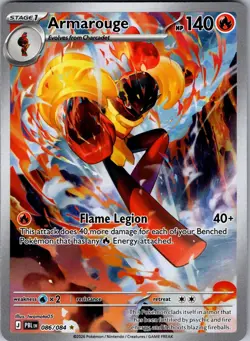 Armarouge 086/084 Illustration Rare Pitch Black Pokemon Holo Near Mint - Image 1