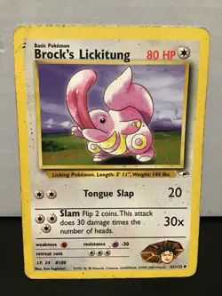 Brock's Lickitung 41/132 Pokemon Gym Challenge Uncommon - Image 1