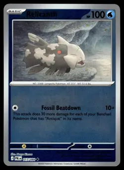 Relicanth 017/084 Uncommon Pitch Black Pokemon Reverse Holo Near Mint - Image 1