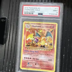 2016 Pokemon XY Evolutions Charizard Holo #11 PSA 9 Mint TCG - Image 1