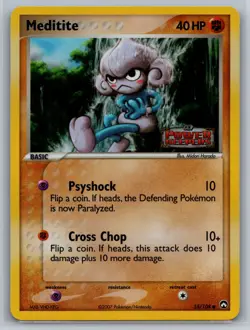 Meditite 55/108 Common Power Keepers Pokemon Reverse Holo - Image 1
