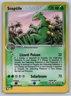 2003 Pokemon EX Ruby & Sapphire Sceptile Reverse Holo #11/109 LP - Image 1