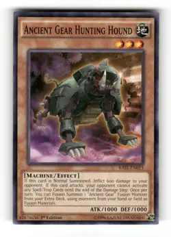 Ancient Gear Hunting Hound RATE-EN013 Raging Tempest Yu-Gi-Oh 1st Edition NM - Image 1