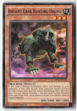 Yugioh - Ancient Gear Hunting Hound MP17-EN180 1st Edition - Common - Image 1