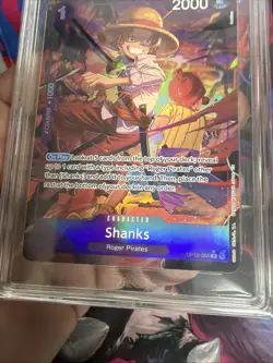 Shanks Alternate Art OP13-065 TAG Gem Mint 10 Graded One Piece CCG - Image 3