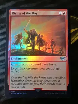 Rising of the Day FOIL , The Lord of the Rings, Near Mint , MTG, FREE SHIPPING - Image 1