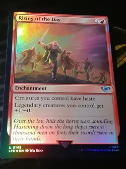 Rising of the Day FOIL , The Lord of the Rings, Near Mint , MTG, FREE SHIPPING - Image 2